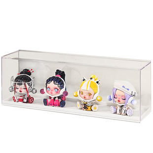宅萌盲盒收纳展示架泡泡玛特手办娃娃展示盒透明亚克力公仔收纳盒