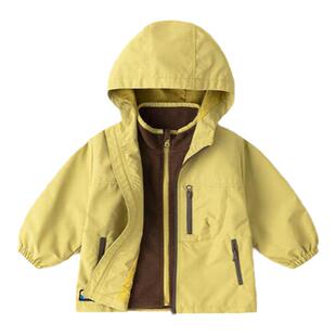 【杜邦三防】宝宝三合一摇粒绒内搭连帽梭织外套春秋男女童上衣潮