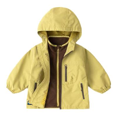 【杜邦三防】宝宝三合一摇粒绒内搭连帽梭织外套春秋男女童上衣潮