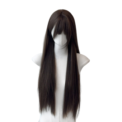 加长款80cm黑长直假发套女jk日常