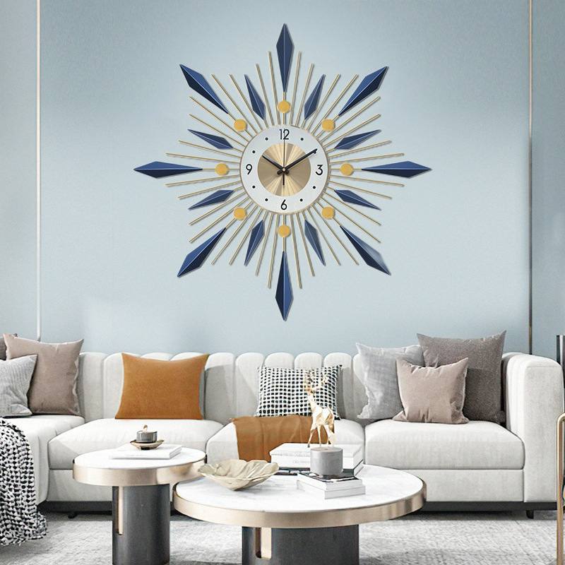 欧式钟表客厅轻奢装饰北欧壁挂墙壁艺铁玄关挂表钟挂钟艺术时钟