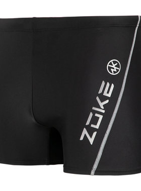 zoke洲克平角泳裤大码紧身游泳衣