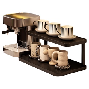 杯架子置物架桌面多层咖啡马克玻璃水杯收纳展示架厨房水吧整理架