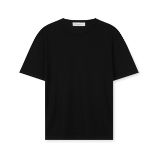 PrettyRiver羊毛T恤圆领男士短袖休闲针织亲肤高支数山羊绒上衣