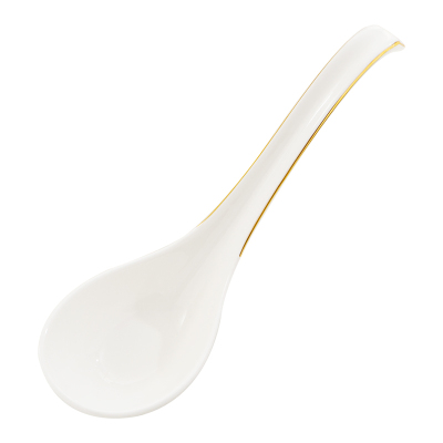 大汤勺创意天鹅家用描金骨瓷大勺