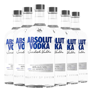 Absolut Vodka绝对伏特加500ml瑞典进口洋酒原味基酒六支组合装