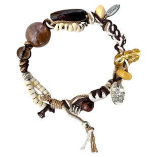 「新年礼物」春日花花藏式编织美拉德手串手绳民族风手工手链