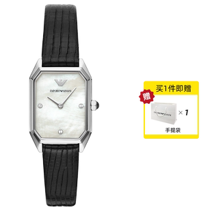 【自营】阿玛尼手表女官方复古小方表精致简约气质石英表AR11148