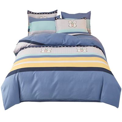 100%加厚纯棉全棉被套被罩四件套