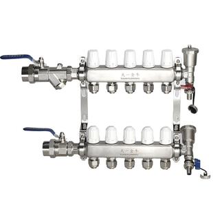 天一金牛 地暖分水器新款截止304不锈钢可加智能温控大流量一体