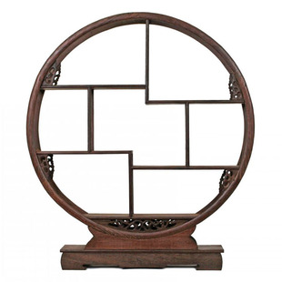 实木中式小博古架古董茶壶架鸡翅木现代简约展示架摆件红木多宝阁