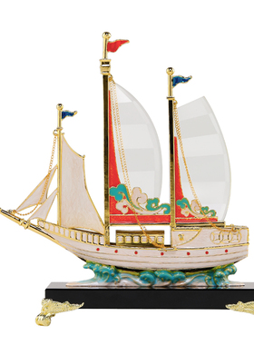 一帆风顺帆船水晶摆件扬帆起航