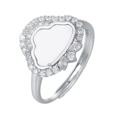 s925纯银佛公戒指空托玉佛豪华