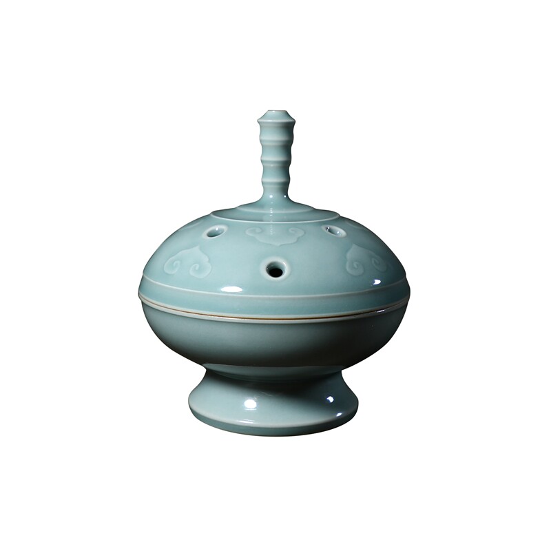 龙泉青瓷大师纯手工高端把玩香炉