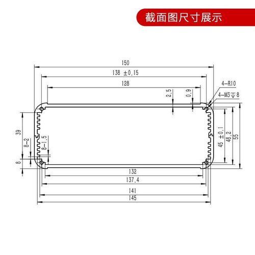 工厂批发手持长方形仪表分配器铝合金外壳外壳仪器铝壳体控制器