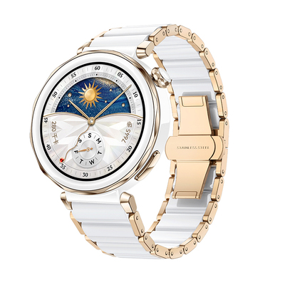 适用华为gt6表带陶瓷官方蝴蝶扣