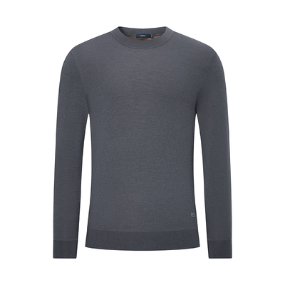 堡尼新品商务毛衣半高领净色全羊毛针织衫休闲修身内搭JS683324A