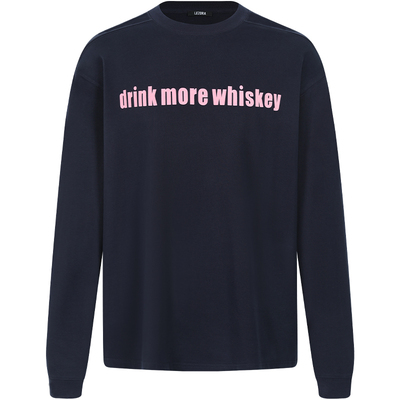 LEZORA植绒印花长袖T恤