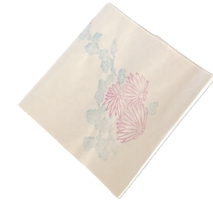 全手工木板水印四尺本色仿古色菊竹图对联10张书法创作作品宣生宣