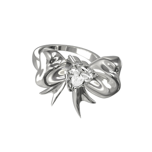 BOONEE半糖系列蝴蝶结镶钻戒指女小众设计感食指戒时尚个性指环潮