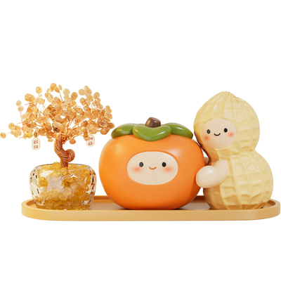 好事发生新年装饰摆件水晶发财树