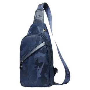 萨奇袋鼠牛津布胸包男士2025新款胸前包随身便携包单肩斜挎小背包