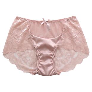 欧美轻奢蕾丝内裤女大码中腰包臀性感无痕胖妹妹薄款透明2024新款