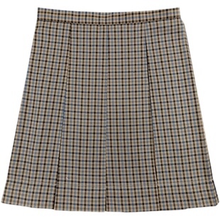 樱时少女JK制服格裙新款小茶棕同格子全八箱褶日系校供感学院风女