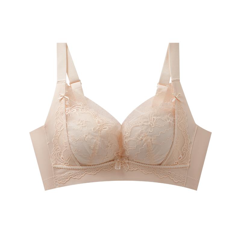 美季美优内衣女小胸显大无钢圈聚拢收副乳透气中厚杯调整型文胸罩