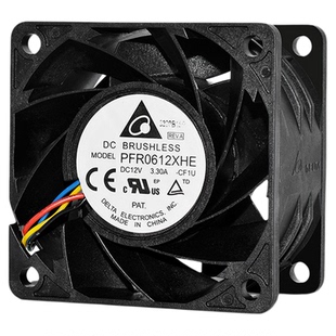 PFR0612XHE台达6038暴力12V3.3A机箱电源服务器4线PWM散热风扇6CM