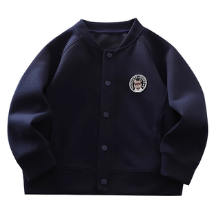 男童春秋时尚外套2026年新款儿童棒球服男孩立领潮酷大童夹克上衣