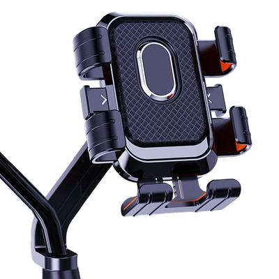 电动车手机导航支架小头盔2025新款防震防抖摩托电瓶自行车外卖骑手代驾专用后视镜款山地公路车通用固定支架