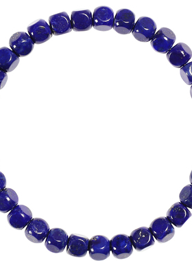 原矿青金石雕刻六方手串