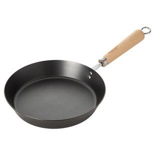 霜山日本进口窒化铁锅无涂层平底锅轻量煎蛋牛排煎锅燃气电磁炉用
