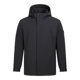 【摇粒绒内里】暇步士男装2025秋新款顺滑四面弹可拆卸帽休闲夹克