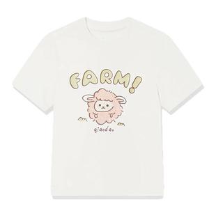 乔丹女童短袖儿童夏季2025新款圆领洋气上衣女孩宝宝t恤T9537104