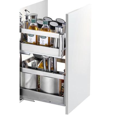 悍高橱柜拉篮双层304不锈钢抽屉