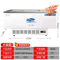 2,2 метра двойной компрессор/обновление чистая медная труба/2200*1000*910 883 литры