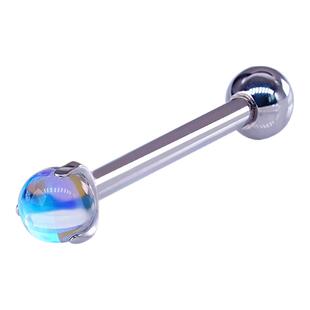 rockboilF136钛合金舌钉月光球植入级内螺纹内牙舌环女潮穿孔饰品