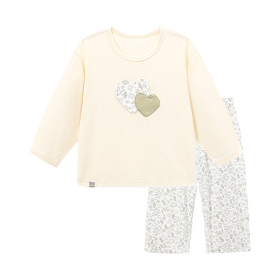 LK儿童桑蚕丝睡衣套装春夏薄款