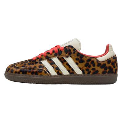 【自营】Adidas阿迪达斯低帮板鞋女鞋SAMBA休闲鞋豹纹耐磨运动鞋