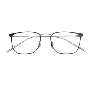 超轻纯钛防蓝光近视眼镜框男款痞帅网上配可配度数细框方框平面镜