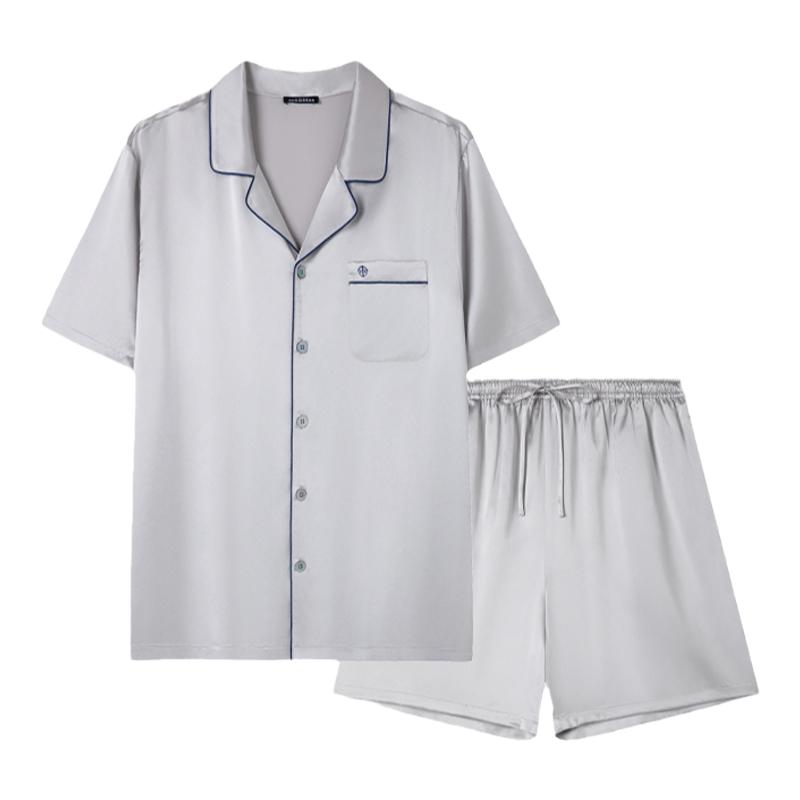 舒雅铂雅男士桑蚕丝家居服套装