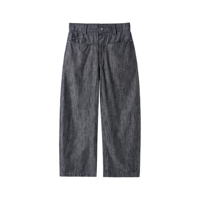 NYHSUGOO/南乙180G莱赛尔亚麻混纺开腰休闲裤男士25196春夏纯色