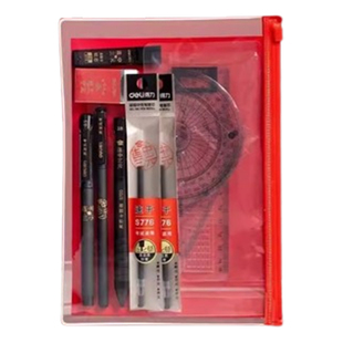 得力中高考考研国考公务员考试专用套装连中三元2b铅笔涂卡笔12件套文具套装期中末考填涂答题卡考试套装6696