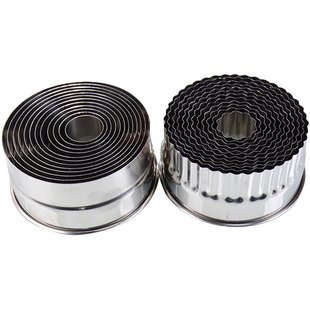 304不锈钢烘焙模具套装圆形光牙极蛋糕水果蔬菜饼干切花爱心切压