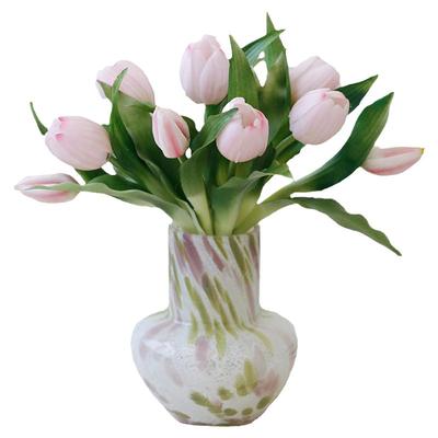 郁金香栀美家仿真花高档餐桌花