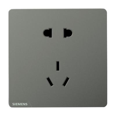 西门子开关插座面板哑光白灰86型