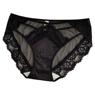 欧美高端蕾丝内裤女2025新款法式性感细带镂空透明纯欲冰丝三角裤