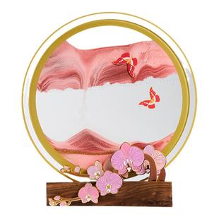 马鹿花好月圆流沙画装饰摆件桌面订婚新婚结婚送新人新娘礼物高档